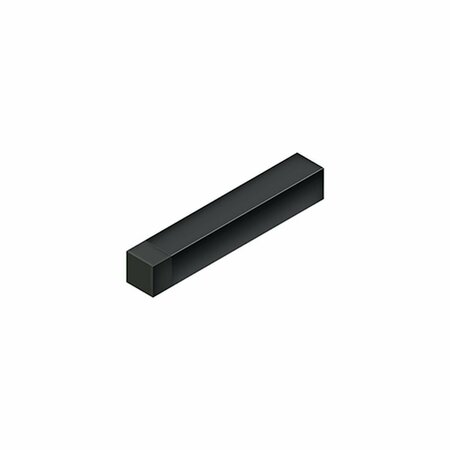 DELTANA 4 Modern Square Heavy Duty Door Bumper; Steel Black Finish BDSS40U19